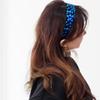 RACOHA Chunky silk hairband_Blue pattern