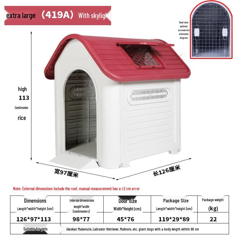 All-Season Waterproof Outdoor Dog House for Small To Large Dogs