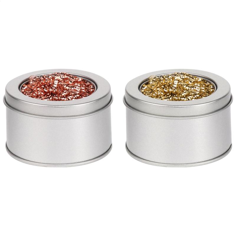Soldering Iron Tip Cleaner Desoldering Cleaning Ball Desoldering Soldering Iron Mesh Filter Metal Dross Box Clean Ball