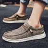Trendiga herrloafers i canvas med slip-on-modell: Lediga skor i ett steg för par