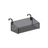 Desktop Hanging Storage Box, Hook Organizer, Office Desk Partition Basket Black Small 3.3cm