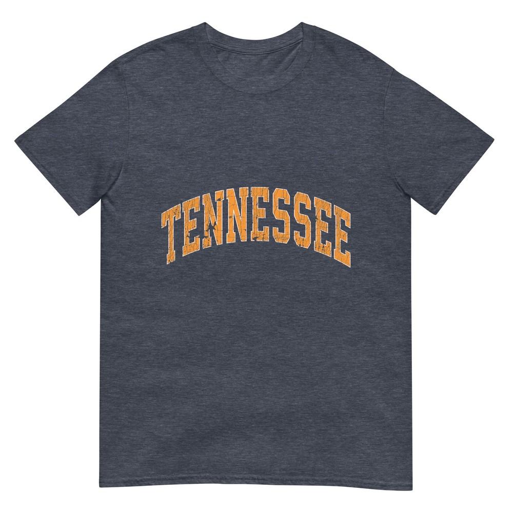 Tennessee Classic Tn Orange Print Retro Varsity Vintage Tshirt