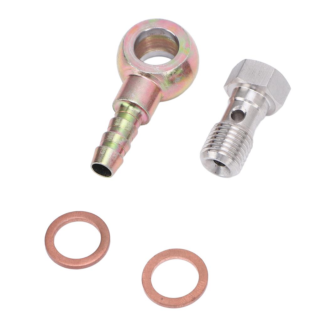 7 16inx20 UNF Banjo Adapter Stainless Steel Brake Reservoir Banjo Bolt Kit with 8mm Barb for Transport Systems