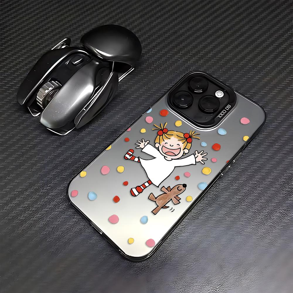 Cute cartoon braided girl Phone Case for Samsung Galaxy S26 S25 S24 S23 S22 S21 S20 Note20 FE Ultra Edge Plus 4G Anti Fall Matte
