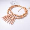 European and American Personality Trends, Niche Design, Vacation Style, Exaggerated Double-layered Wear, Geometric Resin Coral Necklace