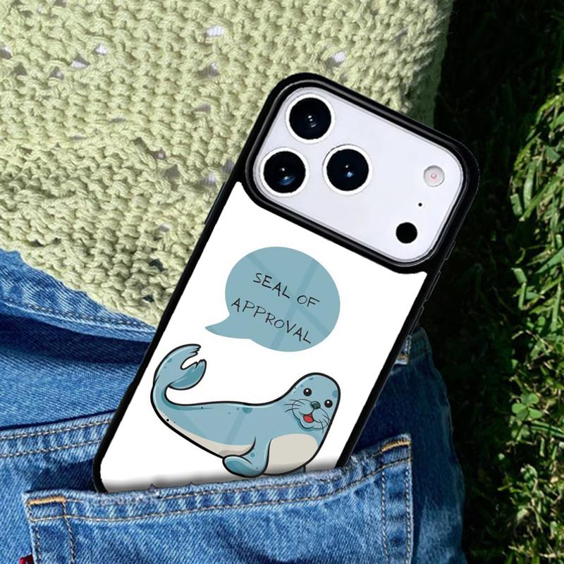 Funny Seal of Approval Phone Case Cover Compatible with for IPhone 17air 16e 15 14 13 12 11Pro Max 17 Air