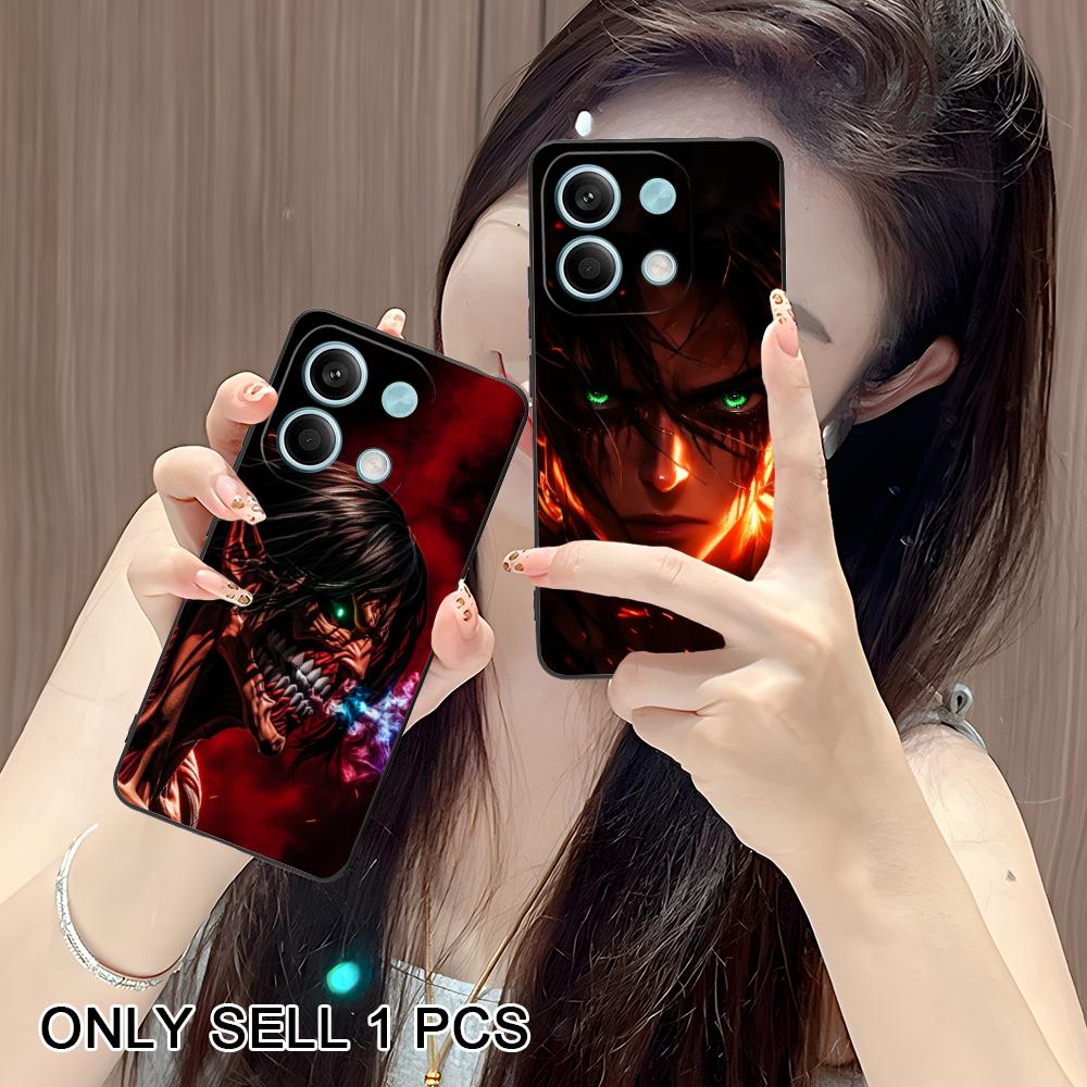 AOT Eren Yeager Matte TPU Mobile Phone Case for POCO M7 M6 M5 M4 M3 X7 X6 X5 X4 X3 Pro GT 5G Colorful Printing Cover