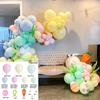 Easter Balloon Wreath Arched Rabbit Theme Party Background Arrangement Scene Decoration Colorful Latex Cross