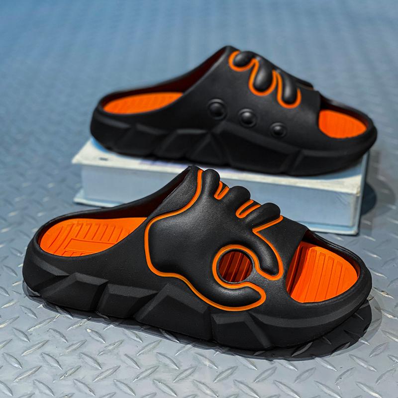 Summer Slippers Men Women Indoor Eva High Soft Bottom Sandals Open Toe Trend Slides Light Beach Shoes Slippers Home Size 36-45