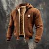 Europäische und Amerikanische Kapuzenjacke mit Plus-Samt für Herbst und Winter