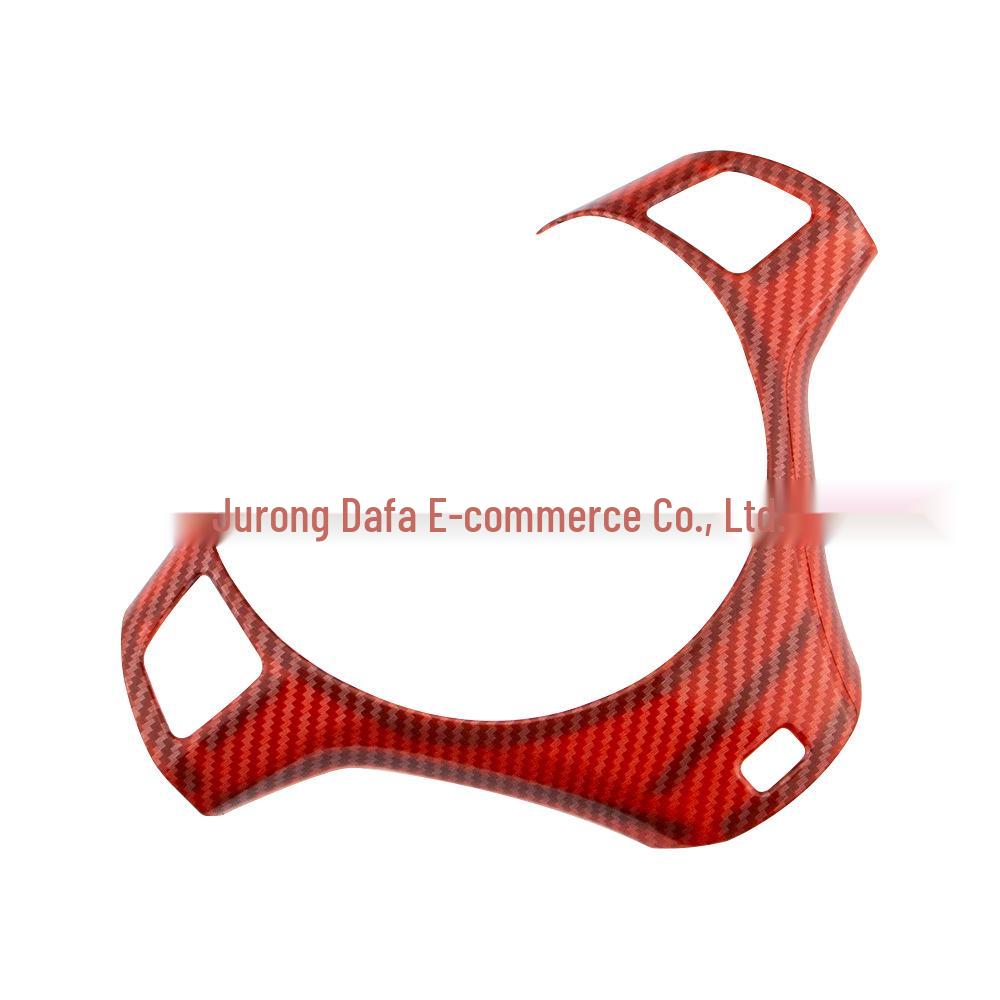 Steering Wheel Trim (B Style) for 2005-2012 BMW 3 Series: ABS Carbon Fiber Texture for Interior Upgrade.