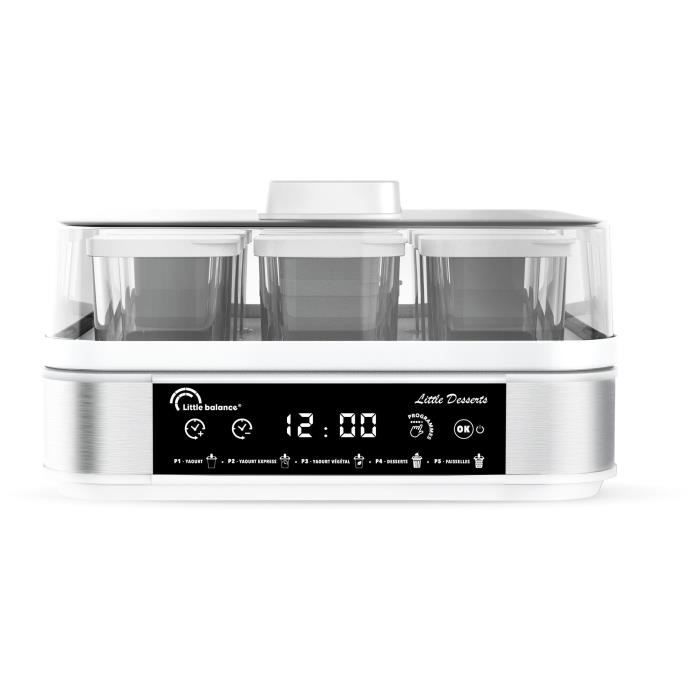 Yaourtière LITTLE BALANCE - Little Dessert - Capacité 9 pots de 145ml - 5 programmes automatiques - 30W