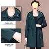 Mom's Versatile Mid-Length Trench Coat - Elegant, Large-Size, Casual Wear for Spring and Autumn