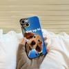 Funda de Teléfono Suave de Silicona con Dibujo de Perro Animal Encantador Ins Oreja Marrón Cachorro Lindo Para Iphone 13 11 Pro Max X Xr Xsmax 8 7 Plus 12 Mini