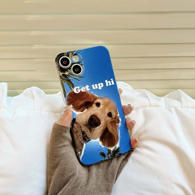 Funda de Teléfono Suave de Silicona con Dibujo de Perro Animal Encantador Ins Oreja Marrón Cachorro Lindo Para Iphone 13 11 Pro Max X Xr Xsmax 8 7 Plus 12 Mini