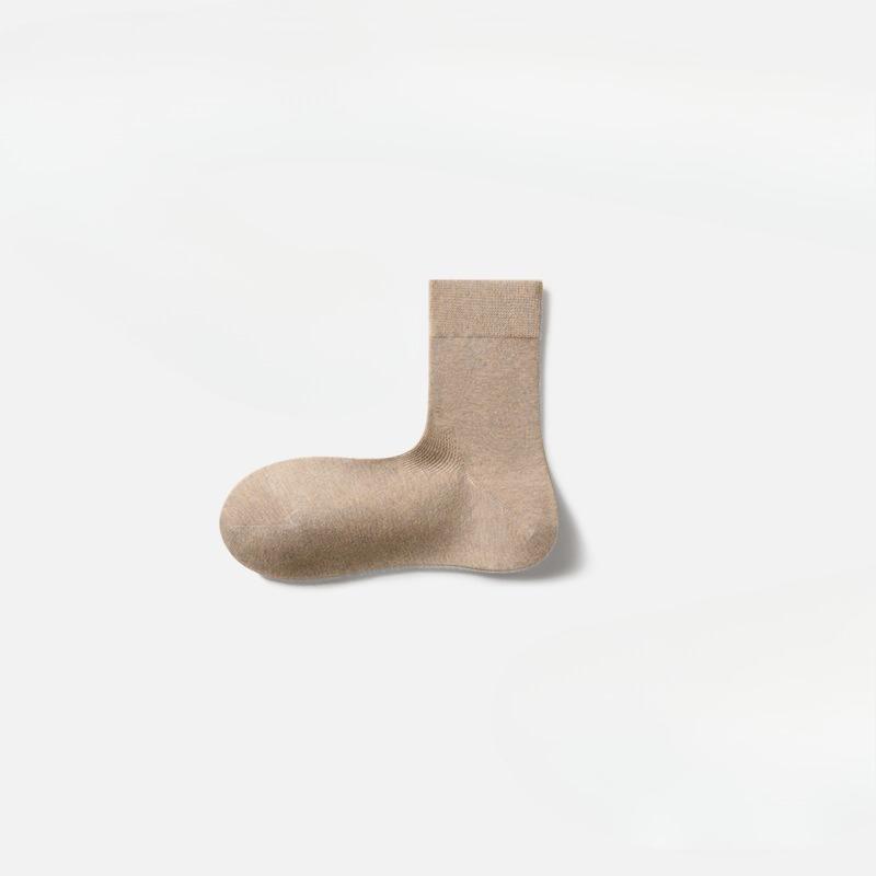 Cotton Socks, Women's Mid-calf Socks, Pure Cotton Autumn and Winter Pile Socks, Cotton White Socks