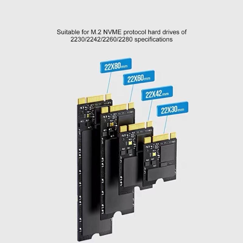 PCIe 5.0 to M.2 NVMe Adapter Card PCIE X8/X16 to M.2 Coverter Expansion Card Support for 2230 2242 2260 2280