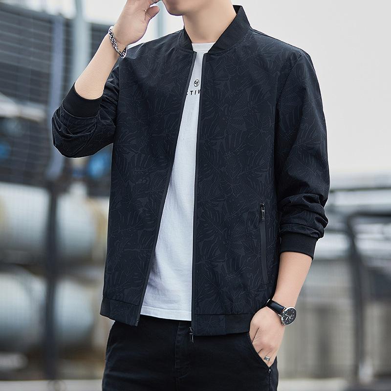 Autumn Jacket Men's Stand-up Collar Casual Jacket Men's Breathable Youth Slim-fitting Trendy Men's Clothing