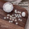 Alloy Snowflake Nail Art Decorations: Gold & Silver Winter Mix