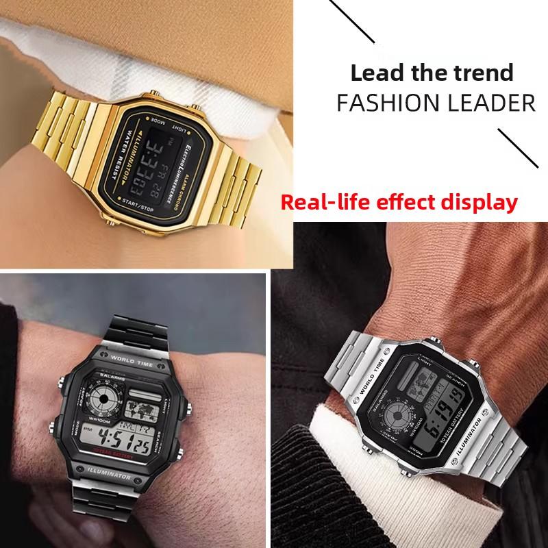 18mm nerezový řemínek k hodinkám pro Casio řady A158/159/A168/169/F91W AQ-S810/AE1200/1300 Kovový řemínek na hodinky Pánský Dámský Náramek