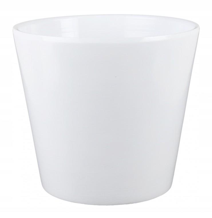 Ceramic pot for orchids 15 cm white