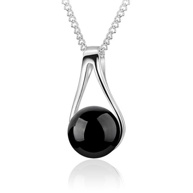 

925 стерлингового серебра новые женские модные ювелирные изделия высокого качества кристалл циркон жемчуг агат кулон ожерелье длина 45 см