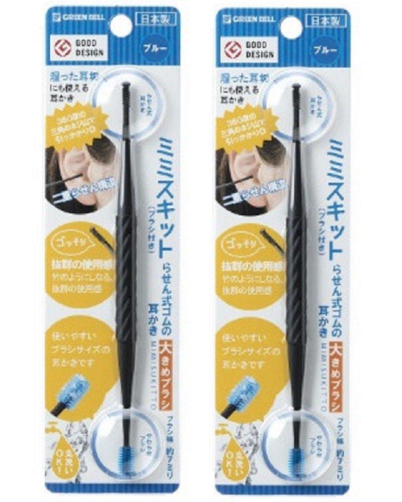 

Mimiskit Spiral Rubber Ear Pick x Set G-2192 (Blue) 2-Piece