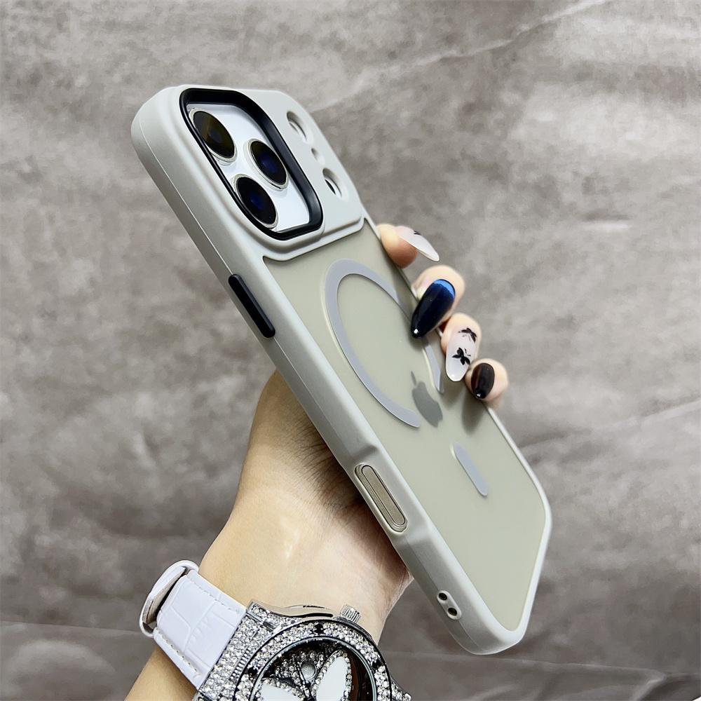 Matt Genomskinligt Frostat Stötsäkert Magnetiskt Telefonfodral För iPhone 17 Air 16 15 14 13 12 17 Pro Max Magsafe Måste-Ha Fodral