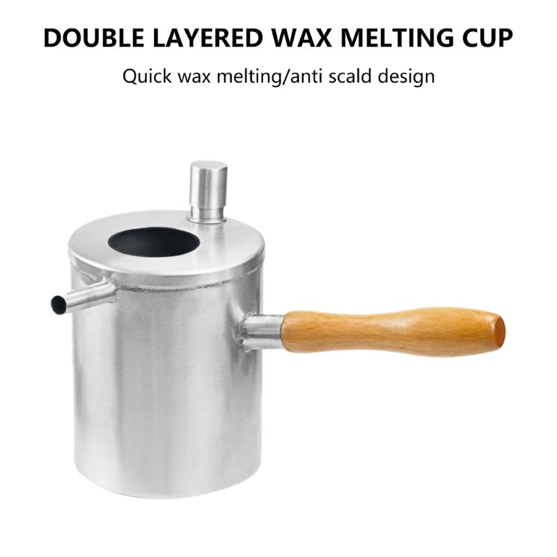 Bees Farm Essential Tool Double Layered Stainless Steel Pots for Efficient Wax and Honeys Heating with Secure Handling