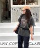 KNITTED (Unisex) Pigment Palm Tree Graphic T-Shirt Pink