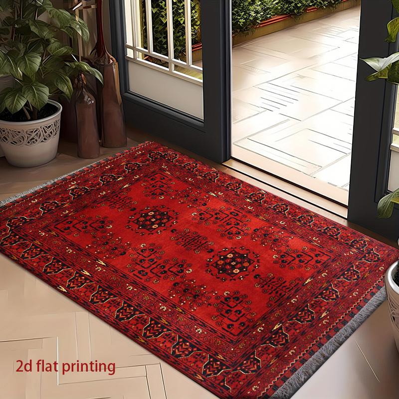 

A Vintage-Style Chinese Printed Felt Rug, Featuring Exquisite Patterns That Enhance Home Charm. Suitable for Outdoor Use, Bathrooms, Camping, And Can 60x40cm/23.62x15.74inch
