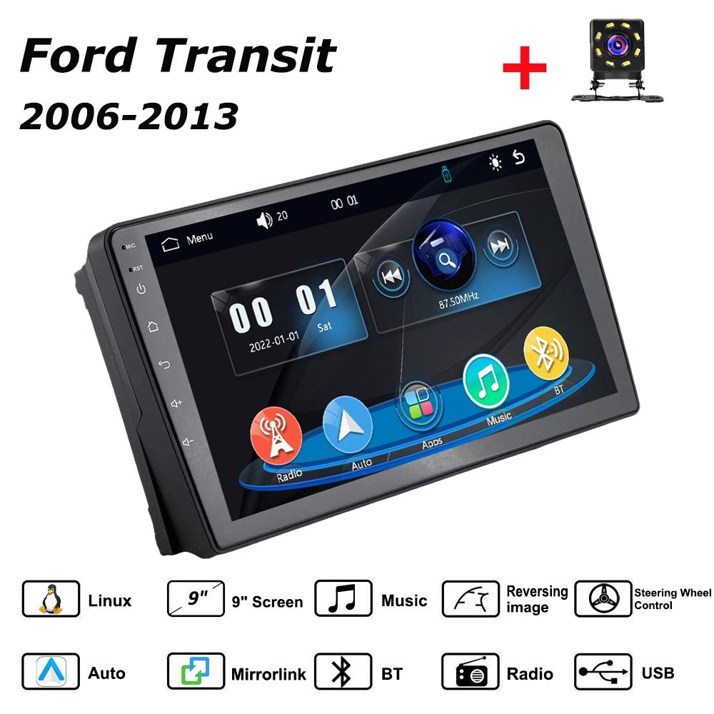 Car Radio Multimedia MP5 Player Head Unit Stereo BT For Ford Transit 2006-2013 чёрный