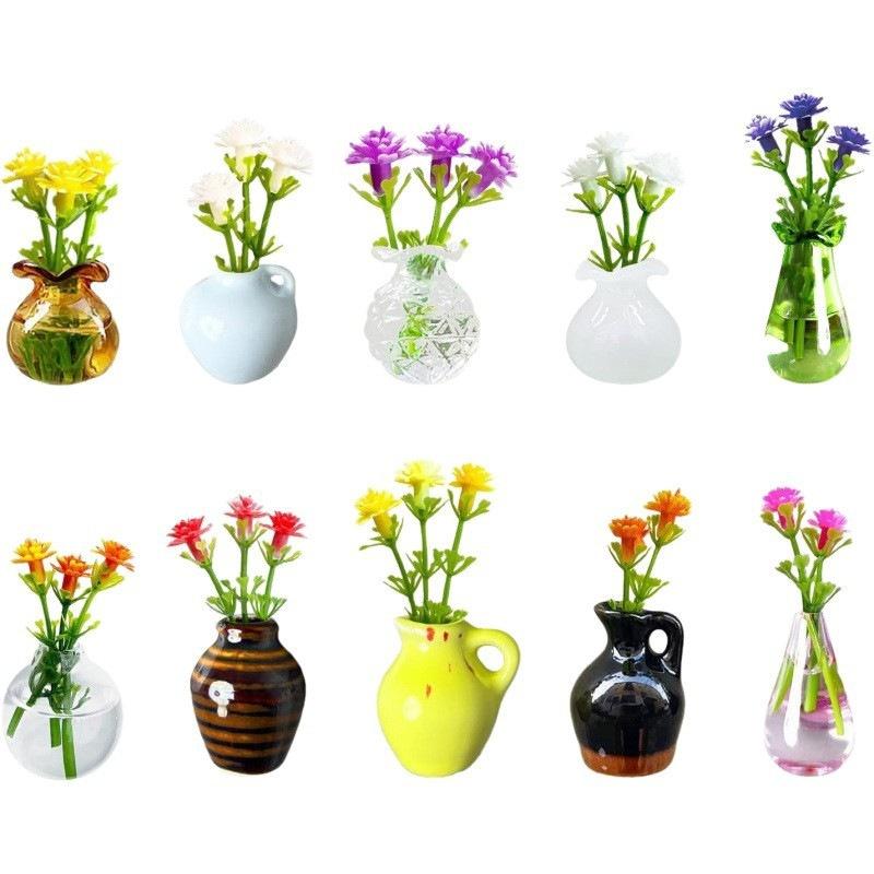 Mini Glass Bottle Flower Vase Fridge Magnets Big Small Sizes For Home Kitchen Diy Decoration Ornaments