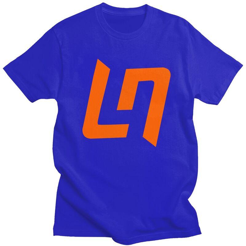 Custom Motorcycle Racing LLando Norris Logo Tshirt for Men Short Sleeve Casual Tshirts Slim Fit Pure Cotton Tees Gift Idea