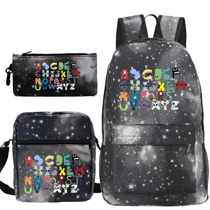 Game Alphabet Lore Alphabet Legend School Bag Backpack Shoulder Bag Pencil Case