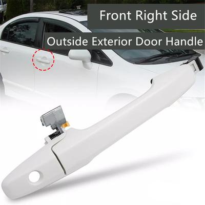 Front Right Side Exterior Door Handle White For 06-11 Honda Civic with Key Hole