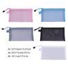 Pouch Storage Bags Handbags Transparent File Folders Mesh Zipper Case Document Bag Zipper Pouch
