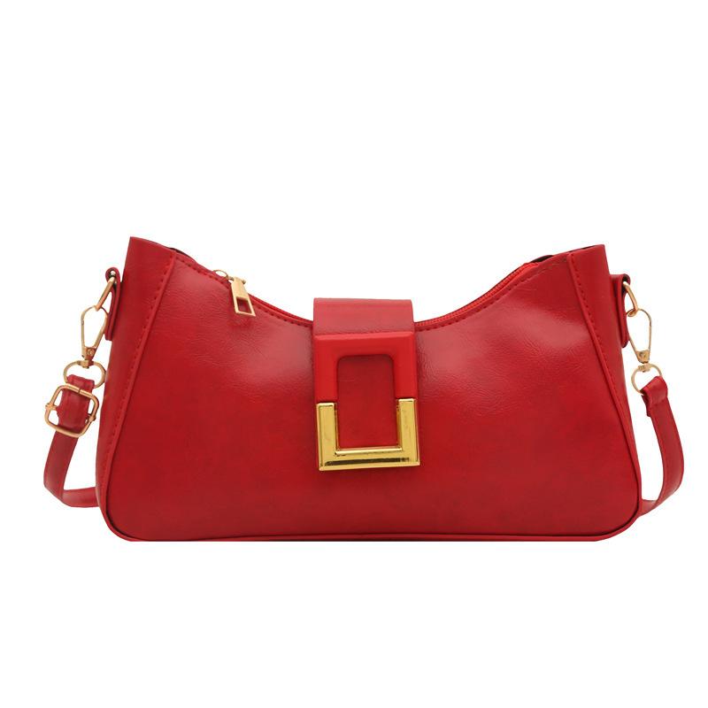 2025 Simple Retro New French Personality Trend Fashion Temperament Simple Shoulder Underarm Belt Messenger Bag