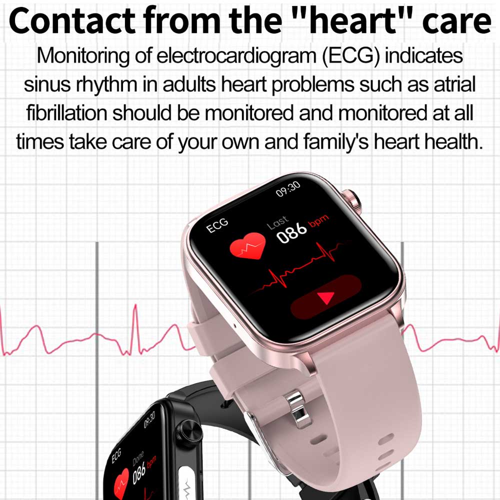 2025 New ECG+PPG Smart Watch Women Heart Rate Blood Lipid Uric Acid Women Menstrual Health Tracker Smartwatches For Android iOS