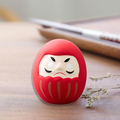 Japanese Daruma Figurine Ceramic Statue Home Decor Creative Centerpiece Decorative Tabletop Ornament