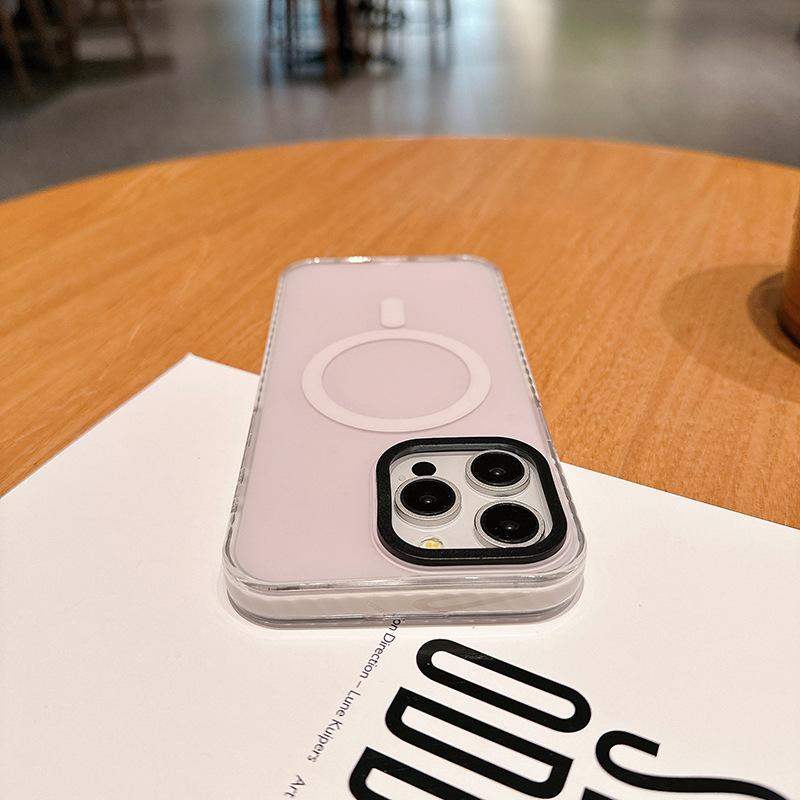 For IP16promax Colorful IMD Skin-feeling Color Strip Magnetic Phone Case for IP6pro Camera