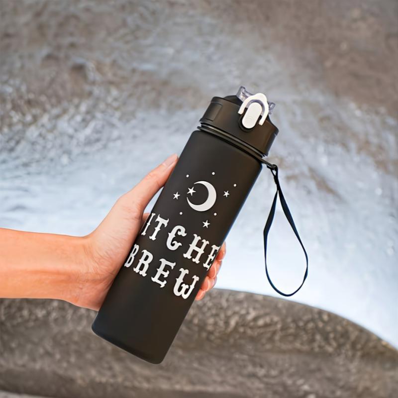 750ML Portable Outdoor Water Bottle with a One-Click Lid And Straw Perfect for Halloween with a Large Capacity And Quirky Design