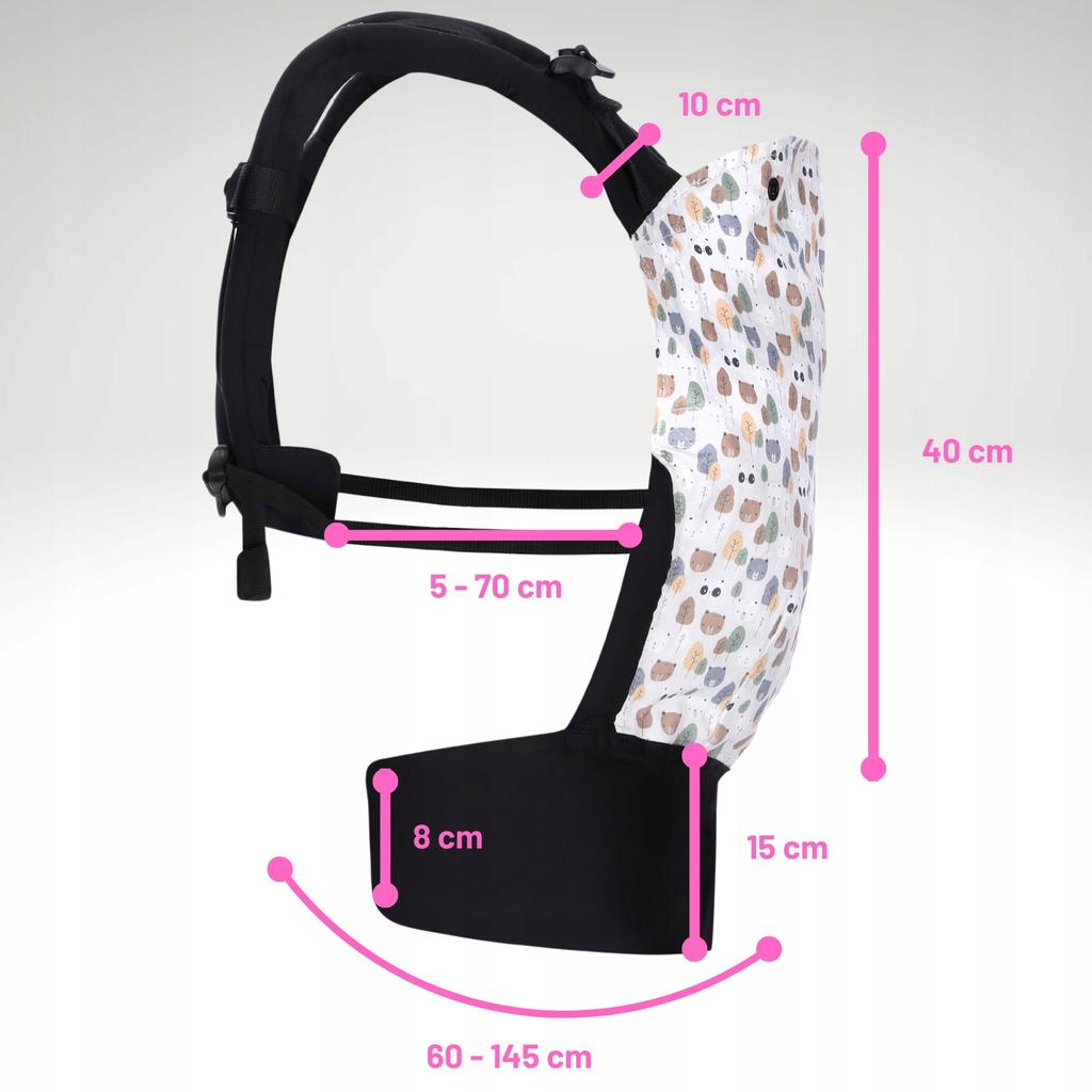 Baby Carrier Ergonomic Back Carrier Urban 100% Cotton Panda