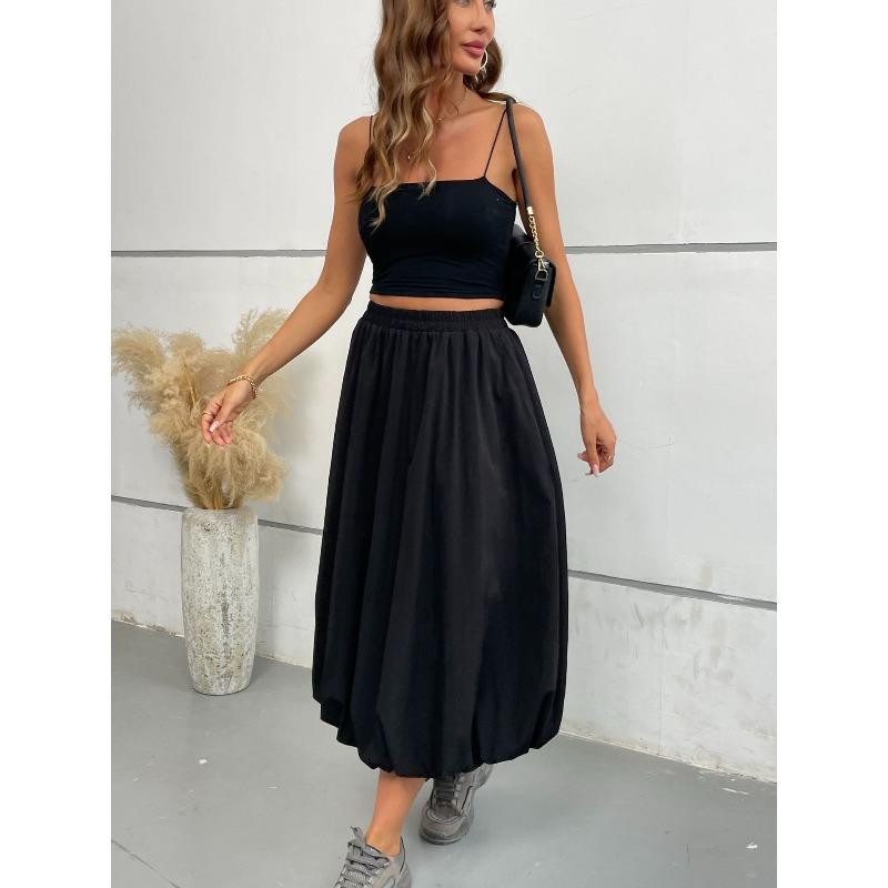 Women's Solid Color Print Casual Summer Spring Skirts