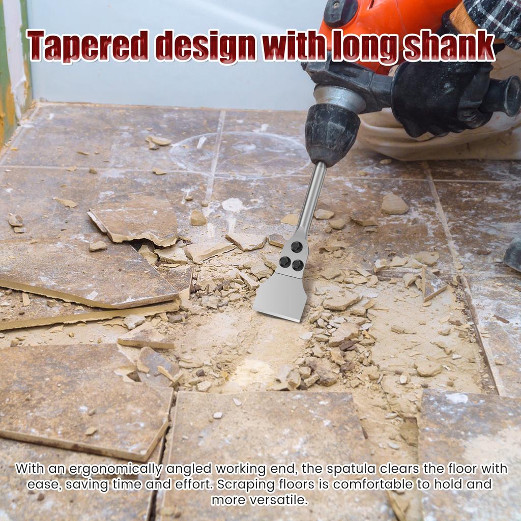 SDS Plus Floor Scraper for Removing Vinyl Flooring VCT Tile Linoleum Concrete Mortar Flooring Adhesive Remover