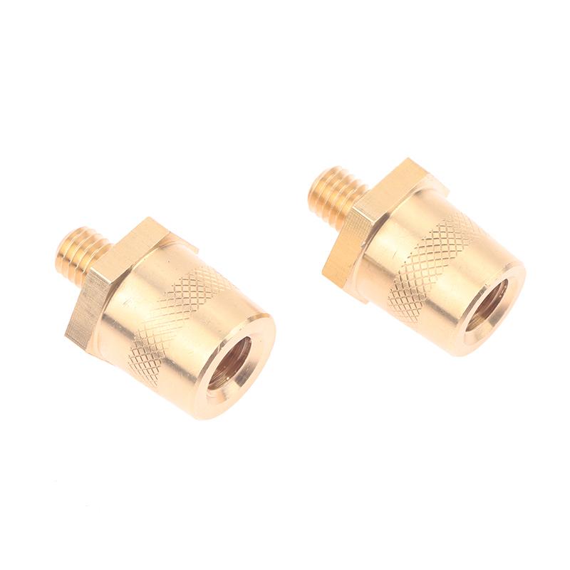 1Pair M8 Battery Pole Adapter Brass Terminal Bolt Connectors Car Battery Connection Terminals With Stainless Screws
