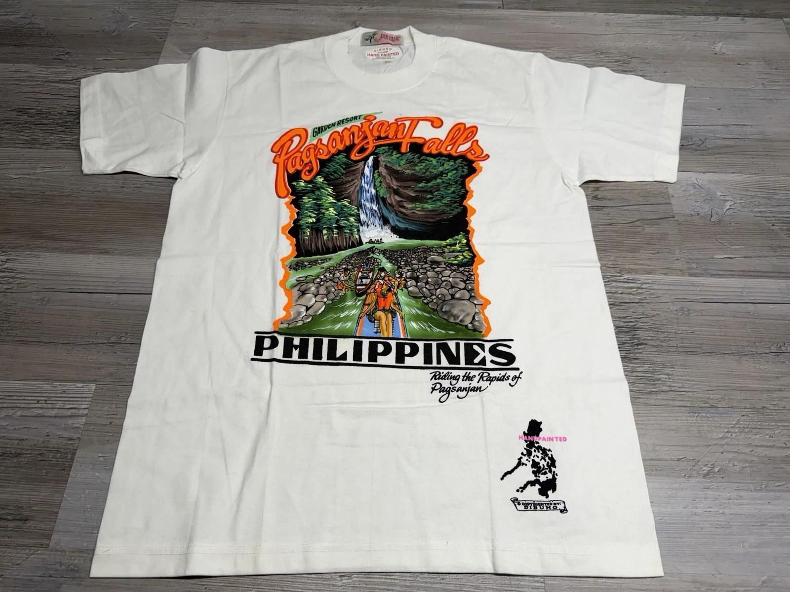 

Vintage Dibuho Made in Philippines Pagsanjan Falls Hand Painted T-Shirt Size M 2XL