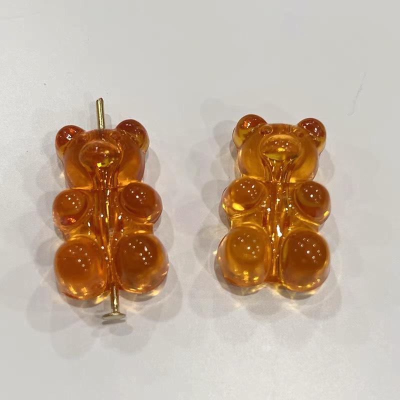 316 Multi-color Transparent Acrylic Bear Beads for DIY Hair Ties, Phone Chains, Bag Chains, and Accessories