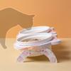 3pcs/set (1pc rack + 2pcs bowl) Non-Slip Ceramic Double Pet Food Bowl for Cats and Dogs - Prevents Spills and Slips