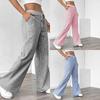 Womens Wide Leg Casual Pants High Waist Loose Fit Streetwear Straight Cut With Drawstring